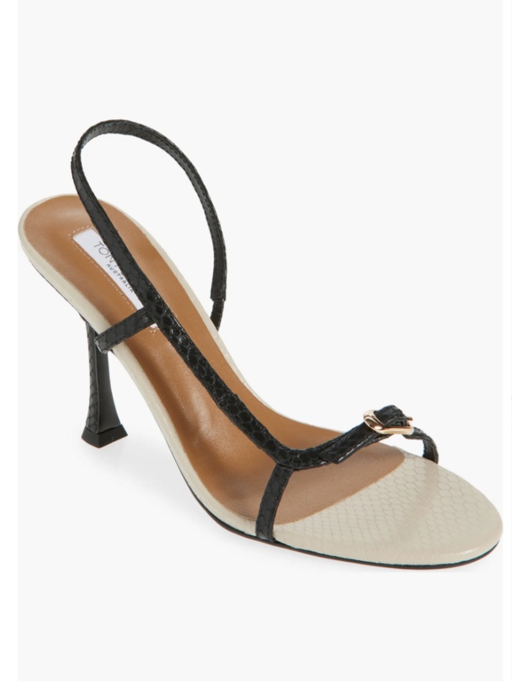 Tony Bianco Christine Snakeskin Embossed Leather Slingback